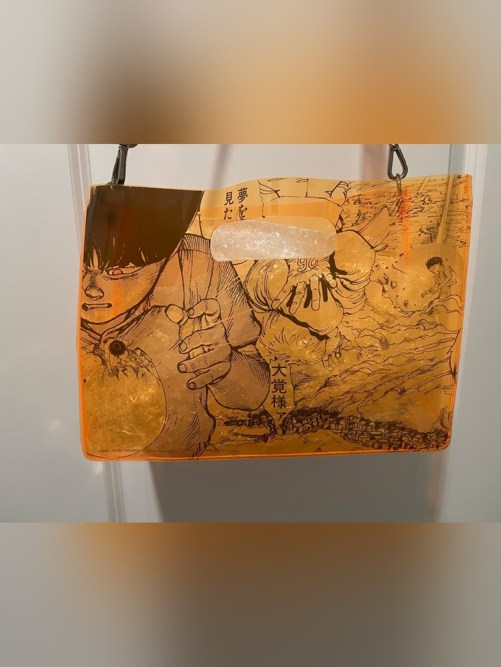 AKIRA ART OF WALL x nana-nana A4 PVC Bag In Orange & Black EUC - Picture 11 of 16